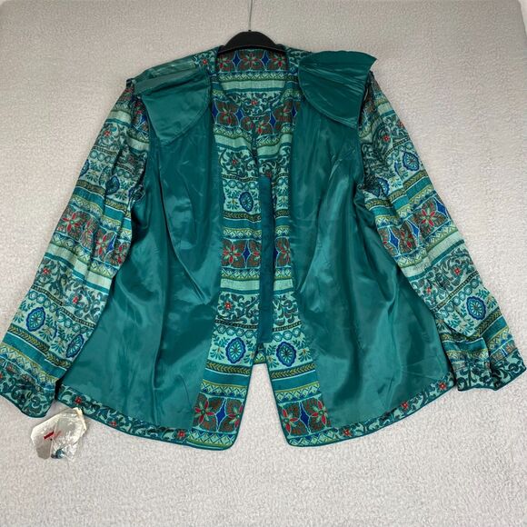 Adrianna Papell Women's Skirt Suits Silk Green Floral  Plus Size 24 - Picture 9 of 16
